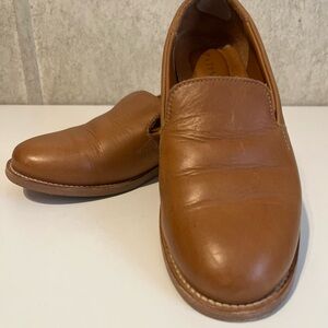 Patina Loafers Hand Made Elegant Brown Leather Slip-On Shoe 8.5